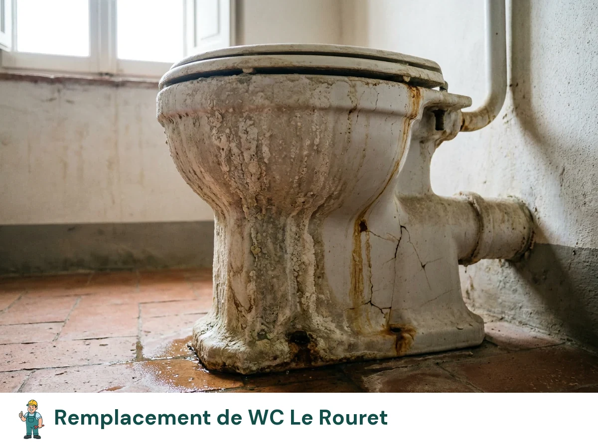 Remplacement de WC à Le Rouret