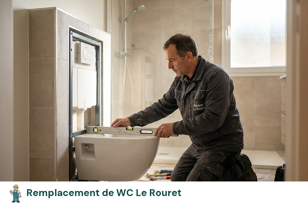 Remplacement de WC à Le Rouret
